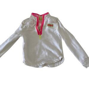 Vineyard Vines Kids White Sweatshirt with Pink Green and Yellow Accents